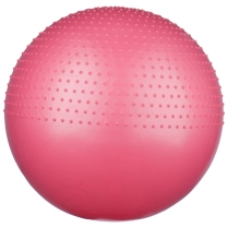 Мяч гимнастический массажный 2 в 1 INDIGO Anti-burst с насосом , d-65 cm. Розовый