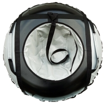 Санки тюбинг METALLIC, диаметр 80 cm, серо-чёрная