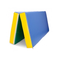 Мат складной 1 m x 1 m x 0.10 m, сине-жёлто-зелёный